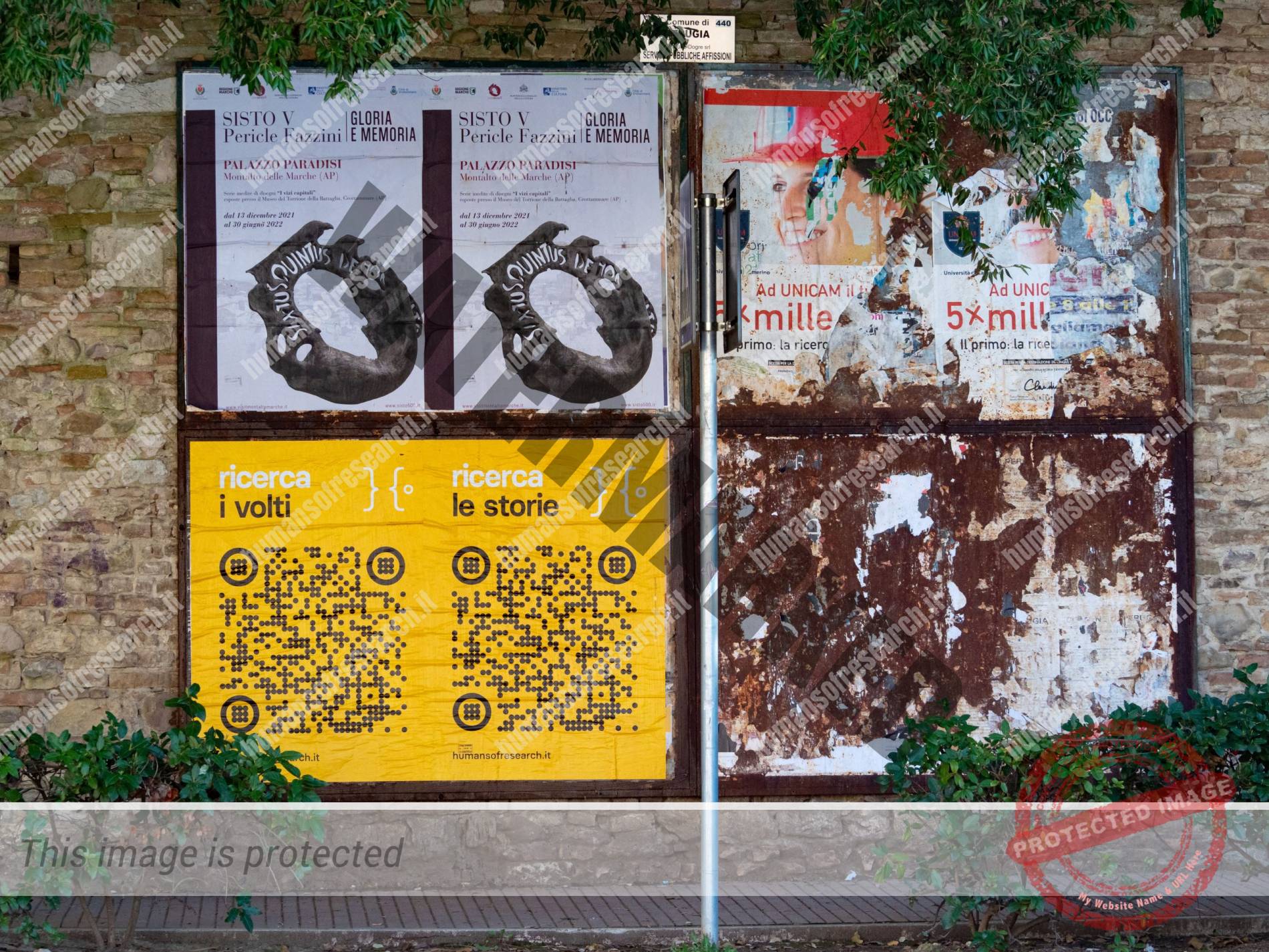 Affissioni Humans of research a Perugia